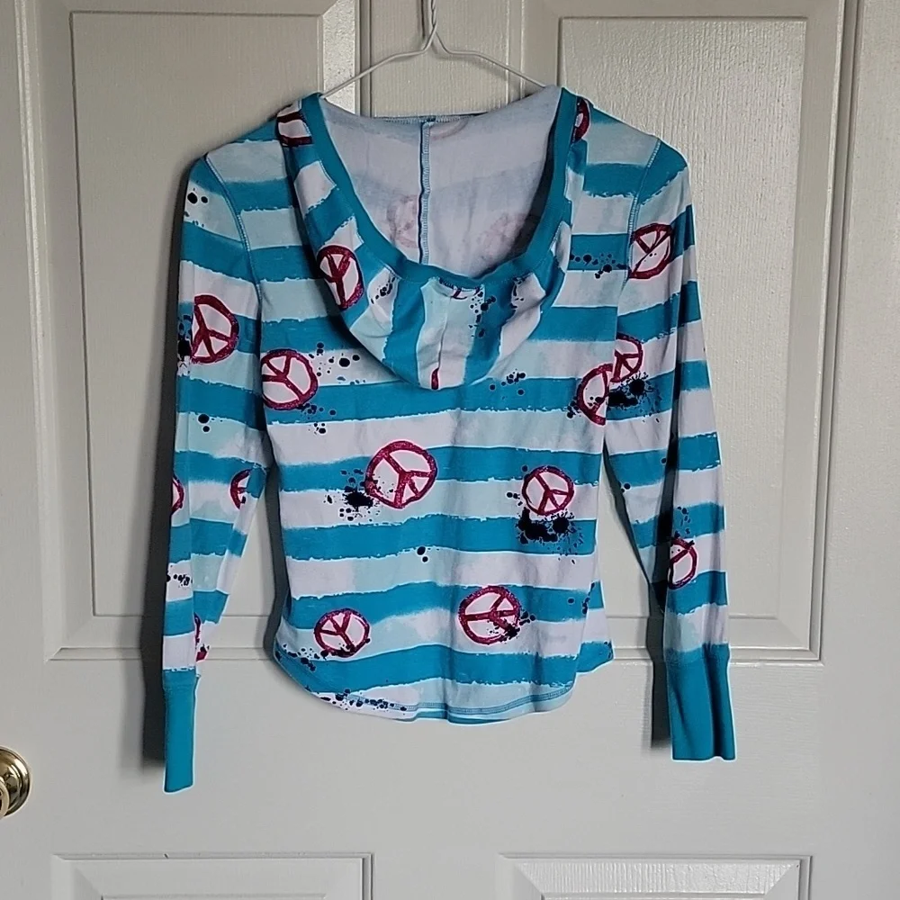 Justice, girls, size 12 peace shirt.